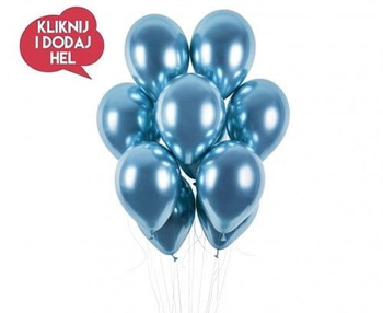 Balon lateksowy CHROM niebieski - 30 cm