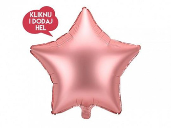 Balon foliowy GWIAZDKA, Rose gold mat, 48 cm, 1 szt