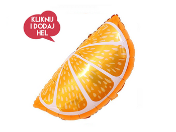 Balon foliowy POMARAŃCZA, pomarańczowy, 48x67 cm, 1 szt