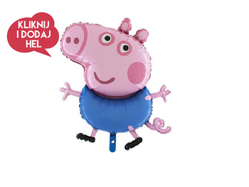 Balon foliowy ŚWINKA PEPPA - GEORGE, 96 x 70 cm, 1 szt