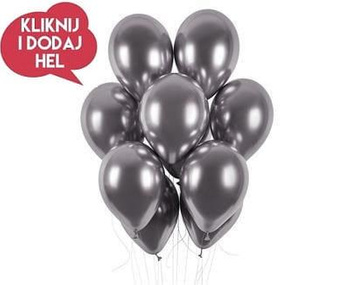 Balon lateksowy CHROM grafitowy - 30 cm