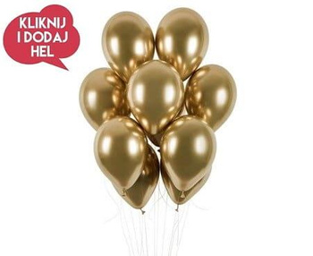 Balon lateksowy CHROM złoty - 30 cm