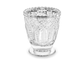 Świecznik SILVER, srebrny, 8 cm, 1 szt