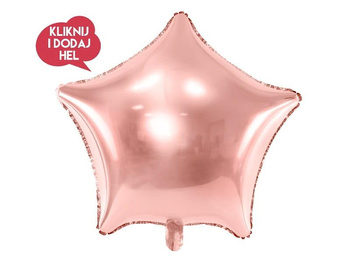Balon foliowy GWIAZDA, rose gold - 70 cm, 1 szt