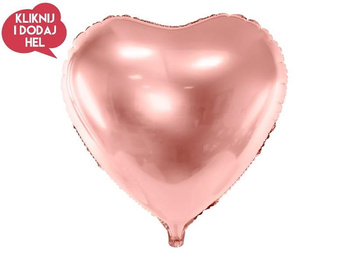 Balon foliowy SERCE, rose gold - 45 cm