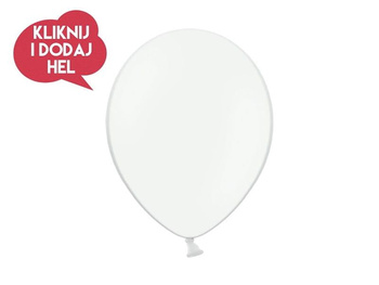 Balon lateksowy biały WHITE - 30 cm