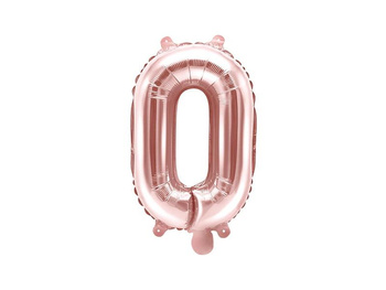 Balon foliowy Litera "O", rose gold, 35 cm, 1 szt