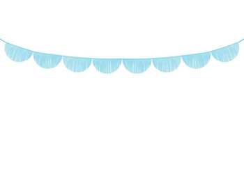 Girlanda bibułowa FRĘDZLE, błękitny, 300 cm, 1 szt