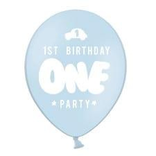 Balon lateksowy ONE niebieski - 30 cm, 1 szt