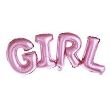 Balon foliowy GIRL różowy, 74 x 33 cm, 1 szt