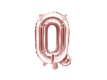 Balon foliowy Litera "Q", rose gold, 35 cm, 1 szt