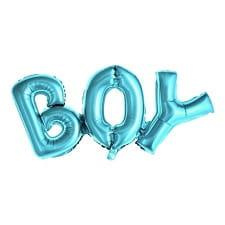 Balon foliowy BOY niebieski, 67 x 29 cm, 1 szt