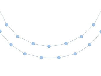 Girlanda POMPONIK, niebieski, 200 cm, 1 szt