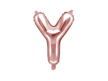 Balon foliowy Litera "Y", rose gold, 35 cm, 1 szt