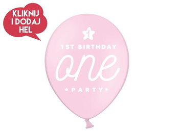 Balon lateksowy ONE różowy - 30 cm, 1 szt