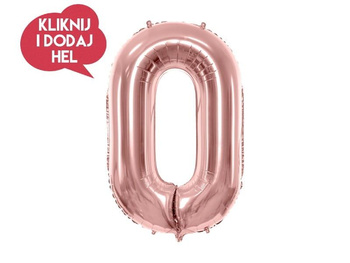 Balon foliowy Cyfra 0 rose gold, 100 cm