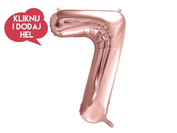 Balon foliowy Cyfra 7 rose gold - 100 cm