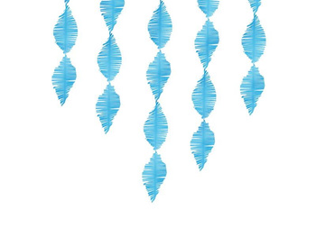 Girlanda z krepy FRĘDZLE, niebieski, 15x300 cm, 1 szt