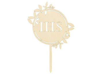 Drewniany topper IHS, 15,5x23 cm, 1 szt