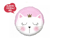 Balon foliowy okrągły KOTEK, mix kolorów, 45 cm, 1 szt