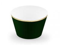 Papilotki na muffinki/desery ELEGANCE zielony, 4,8 x 7,6 x 4,6 cm, 1 op/ 6 szt