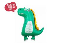 Balon foliowy RYSUNKOWY DINO, zielony, 70 cm