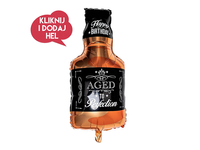 Balon foliowy BUTELKA WHISKY, czarny, 93 x 48 cm, 1 szt