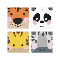 Serwetki papierowe SAFARI, mix kolorów, 33x33 cm, 1 op/ 20 szt