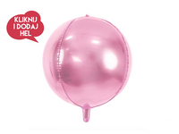 Balon foliowy KULA 3D, różowy, 40 cm, 1 szt