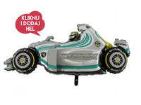 Balon foliowy Auto Formuła F1, srebrny, 120x50 cm, 1 szt