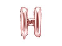 Balon foliowy Litera "H", rose gold, 35 cm, 1 szt
