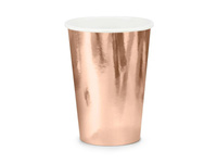 Kubeczki papierowe ROSE GOLD rose gold, 220 ml, 1 op/6 szt