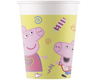 Kubeczki papierowe ŚWINKA PEPPA, 200 ml, 1 op/ 8 szt