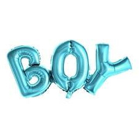 Balon foliowy BOY niebieski, 67 x 29 cm, 1 szt