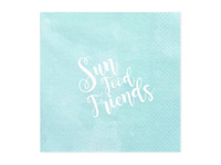 Serwetki papierowe SUMMER TIME turkusowy, 33 x 33 cm, 1 op/ 20 szt