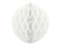 Kula bibułowa HONEYBOMB biały, 20 cm