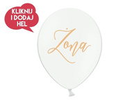 Balon lateksowy ŻONA, biały - 30 cm