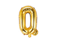 Balon foliowy Litera "Q", złoty, 35 cm, 1 szt