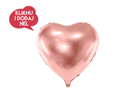 Balon foliowy SERCE rose gold, 61 cm, 1 szt