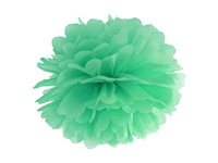 Bibułowy POMPON zielony miętowy, 35 cm