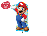 Balon foliowy SUPER MARIO, mix kolorów,  55x83 cm, 1 szt