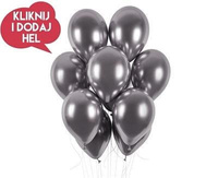 Balon lateksowy CHROM grafitowy - 30 cm