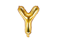 Balon foliowy Litera "Y", złoty, 35 cm, 1 szt